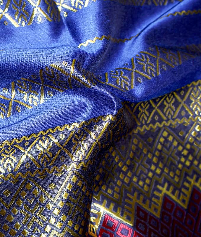 100 % polyesteri jacquard-kuvioinen värikäs Kaakkois-Aasian Sarong-kangas
